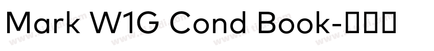 Mark W1G Cond Book字体转换